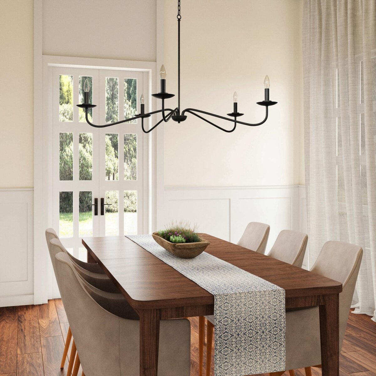 Ellie 5-Light Elegant Industrial Dimmable Chandelier - Image 2