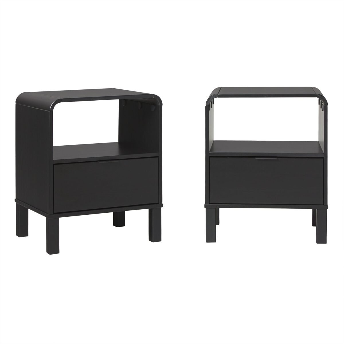 Elias Modern Curved-Frame Solid Wood Nightstand - Image 23