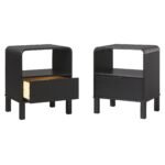 Elias Modern Curved-Frame Solid Wood Nightstand - Image 24