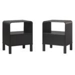 Elias Modern Curved-Frame Solid Wood Nightstand - Image 25