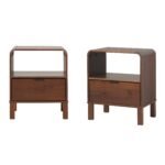 Elias Modern Curved-Frame Solid Wood Nightstand - Image 20