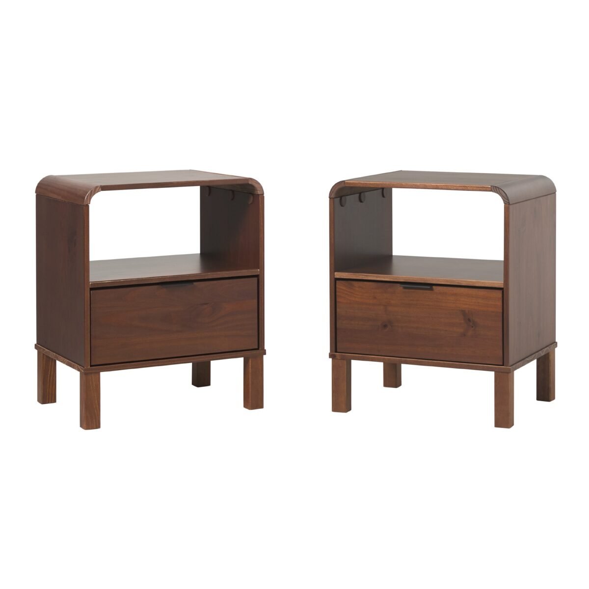 Elias Modern Curved-Frame Solid Wood Nightstand - Image 22