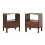 Elias Modern Curved-Frame Solid Wood Nightstand - Image 22