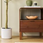 Elias Modern Curved-Frame Solid Wood Nightstand - Image 6