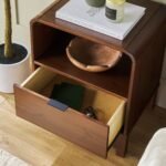 Elias Modern Curved-Frame Solid Wood Nightstand - Image 8
