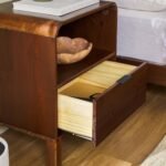 Elias Modern Curved-Frame Solid Wood Nightstand - Image 10