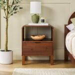 Elias Modern Curved-Frame Solid Wood Nightstand - Image 27