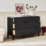 Elias 6-Drawer Contemporary Dresser with Curved Top - Image 5