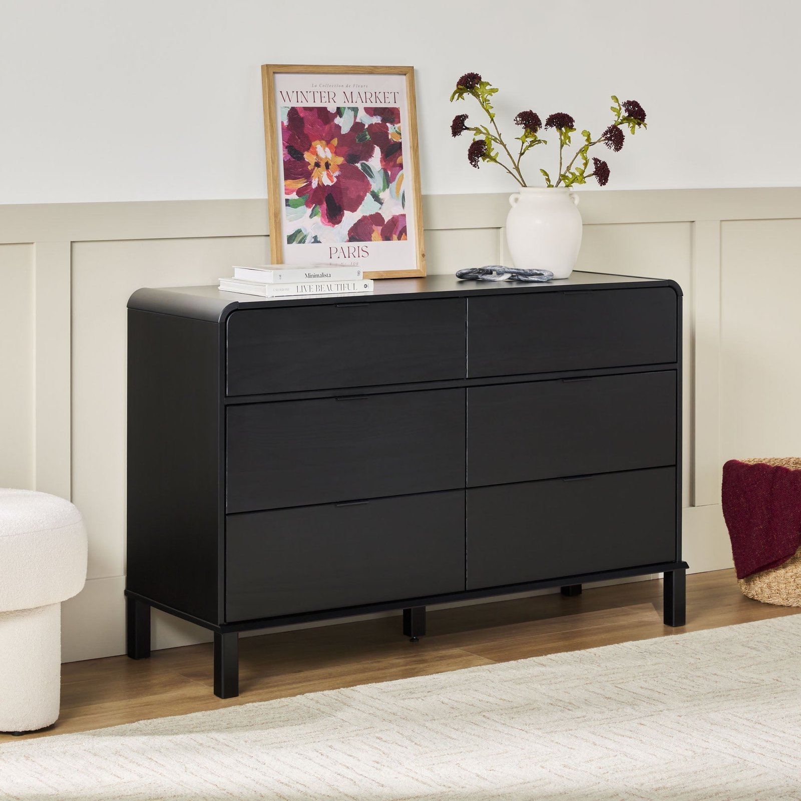 ELIB5BBL_ALL_US_LS_01_fb54d3b1-0f96-4c13-b2ac-2e72887dfe74 Elias 6-Drawer Contemporary Dresser with Curved Top - Image 1