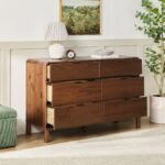 Elias 6-Drawer Contemporary Dresser with Curved Top - Image 14