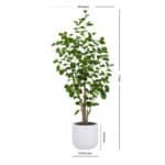 4' Lifelike Faux Potted Eucalyptus Tree in Chic Pot for Elegant Home Decor - Image 7