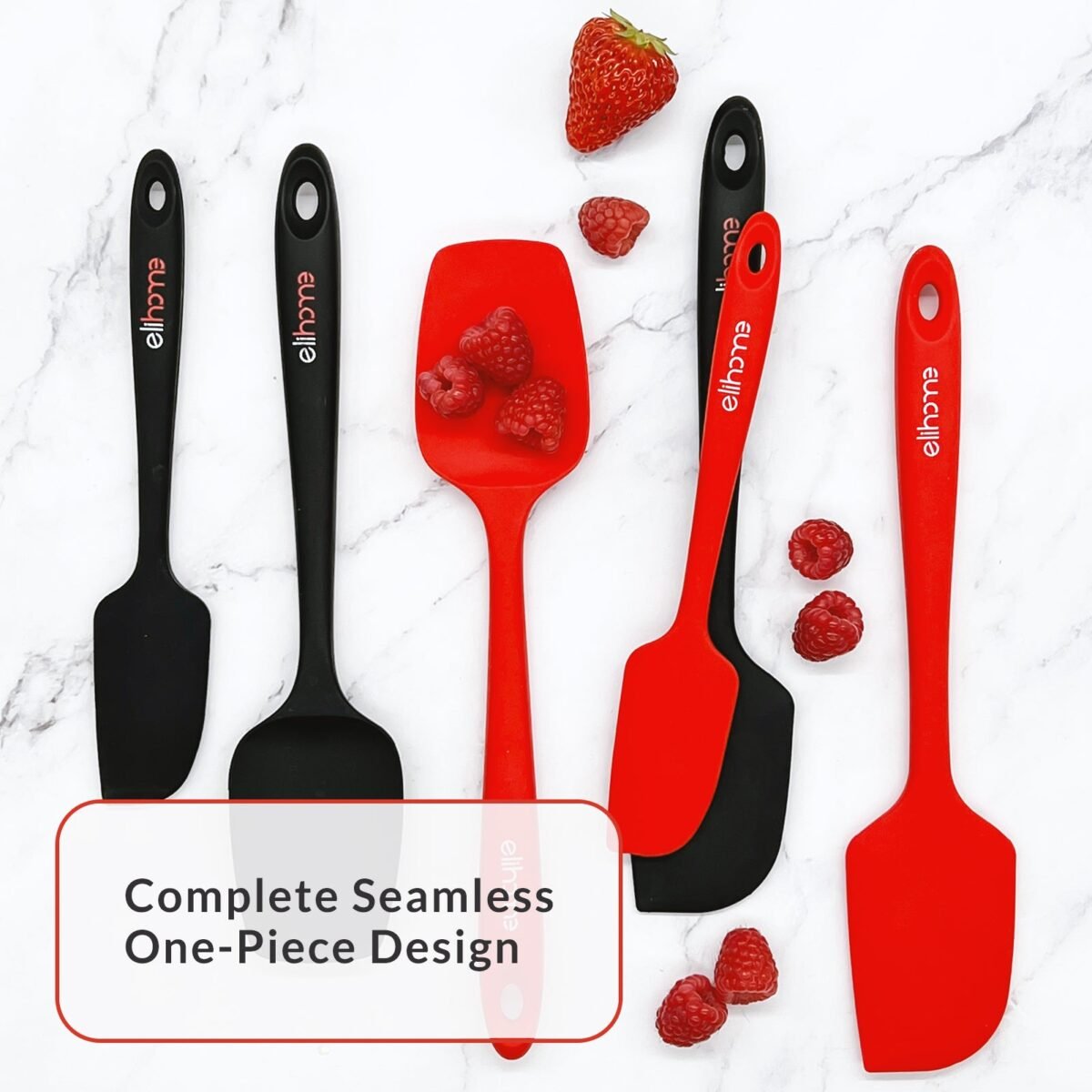 3 Piece Silicone Spatula Set - Red - Image 6