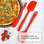 3 Piece Silicone Spatula Set - Red - Image 7