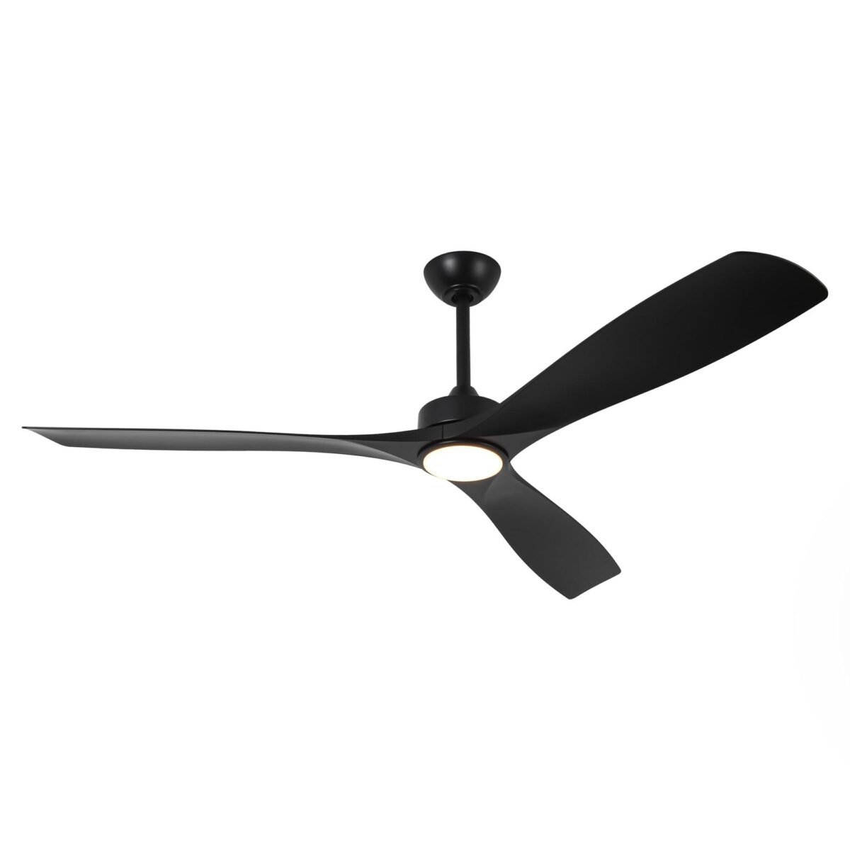 60 Inch Alexi DC Motor Modern Downrod Ceiling Fan with LED Light - Image 1