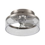 13" Flush Mount Reversible Ceiling Fan with Lighting and Remote Control - Image 8