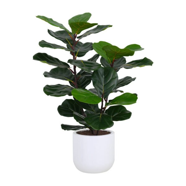 3' Faux Potted Fiddle Leaf Fig Tree - Lifelike Artificial Plant for Modern Home Decor