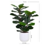 3' Faux Potted Fiddle Leaf Fig Tree - Lifelike Artificial Plant for Modern Home Decor - Image 7