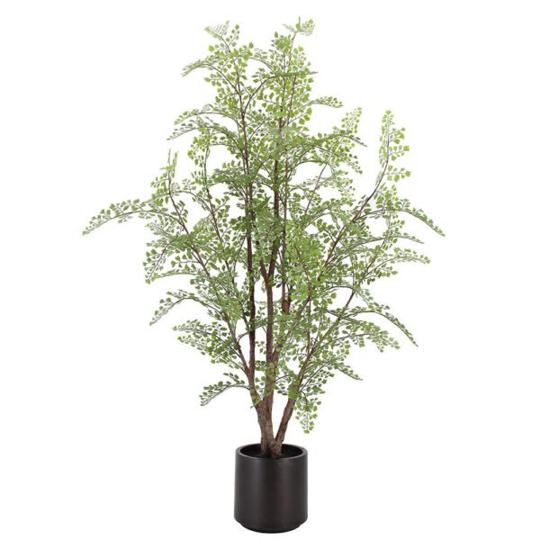 Lifelike CG Hunter Faux Maidenhair Fern in Simple Grower Pot – Maintenance-Free Greenery for Home Décor