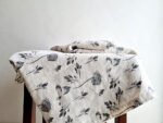Luxurious 100% Linen Gray Hydrangea Tablecloth - Handcrafted Elegance, 70" x 108" - Image 3
