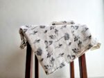 Luxurious 100% Linen Gray Hydrangea Tablecloth - Handcrafted Elegance, 70" x 108" - Image 4