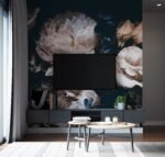 Large Dark Peony Mural Wallpaper - Image 5