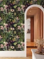 Tropical Wallpaper on Dark Background - Image 5