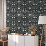 Retro Floral Peel and Stick Wallpaper - William Morris Wallpaper - Image 5
