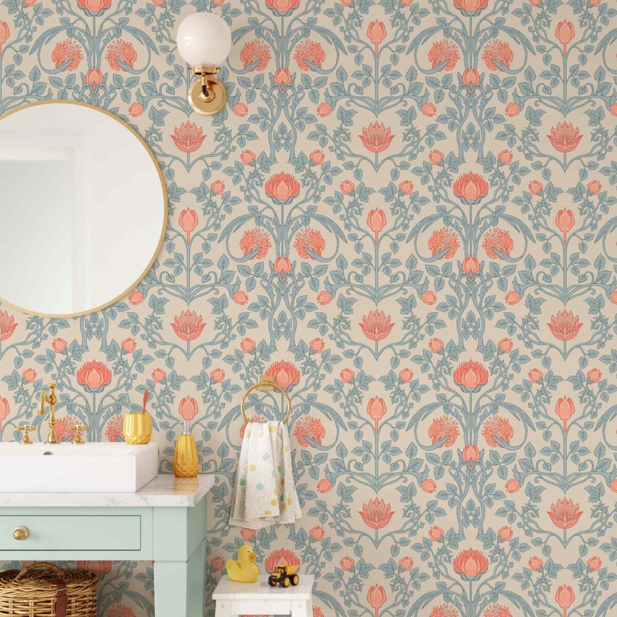 William Morris Inspired Wallpaper - Pimpernel Pattern - Image 1
