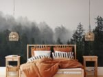 Foggy Pine Trees Forest Wallpaper - Image 4