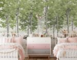 Woodland Animals Forest Wallpaper Mural - Peel and Stick Nursery Wall Decor - Image 4
