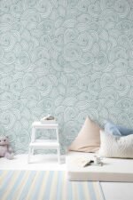 Japanese Blue Waves Pattern Wallpaper - Image 3