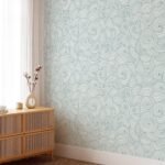 Japanese Blue Waves Pattern Wallpaper