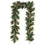 9-Foot Lifelike Faux Green Magnolia Leaf Garland for Year-Round Indoor and Outdoor Decor - Image 5