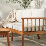 Circa Modern 6-Piece Spindle Solid Wood Outdoor Sectional and Coffee Table - Image 11