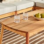 Circa Modern 6-Piece Spindle Solid Wood Outdoor Sectional and Coffee Table - Image 3