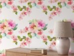 Delicate Watercolor Spring Flowers Wallpaper Mural - Image 4