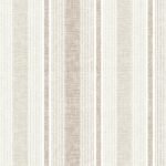 Ojai Stripe Wallpaper - Neutral Linen Texture Striped Wall Covering - Image 2