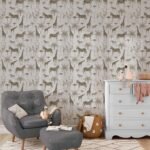 Safari Chic Animal Print Wallpaper - Elegant African Wildlife Illustrations - Image 3