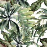 Green Tropical Leaves Self Adhesive Wallpaper - Image 2