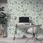 Watercolor Green Leaves Wallpaper - Image 2