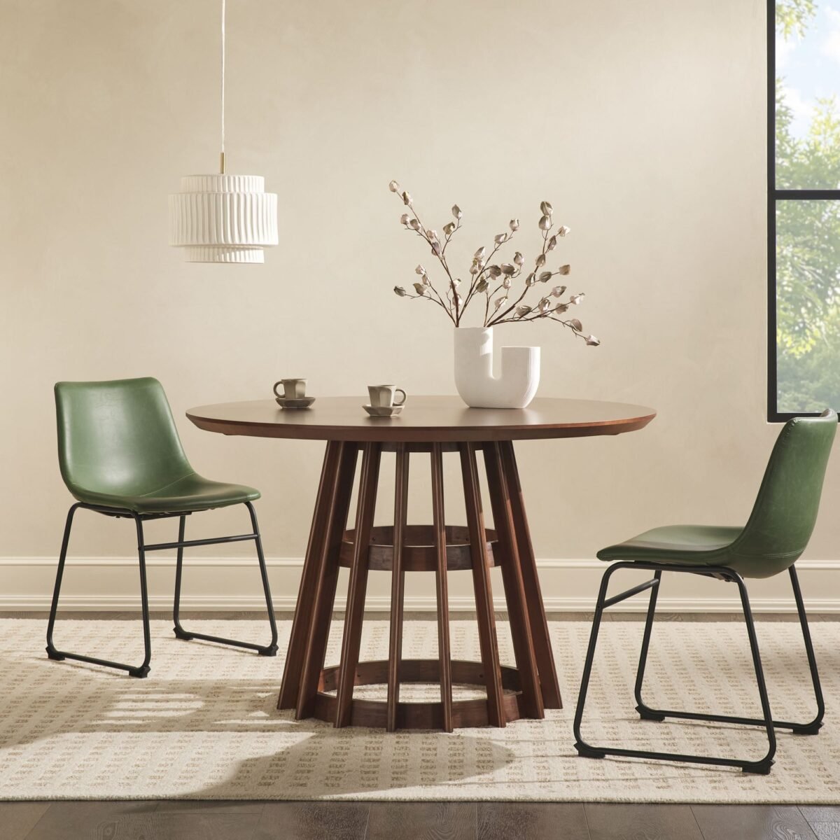 Modern 48 Round Solid Wood Dining Table - Image 1