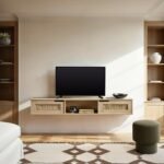 Hamkke Boho 2-Door Floating TV Stand