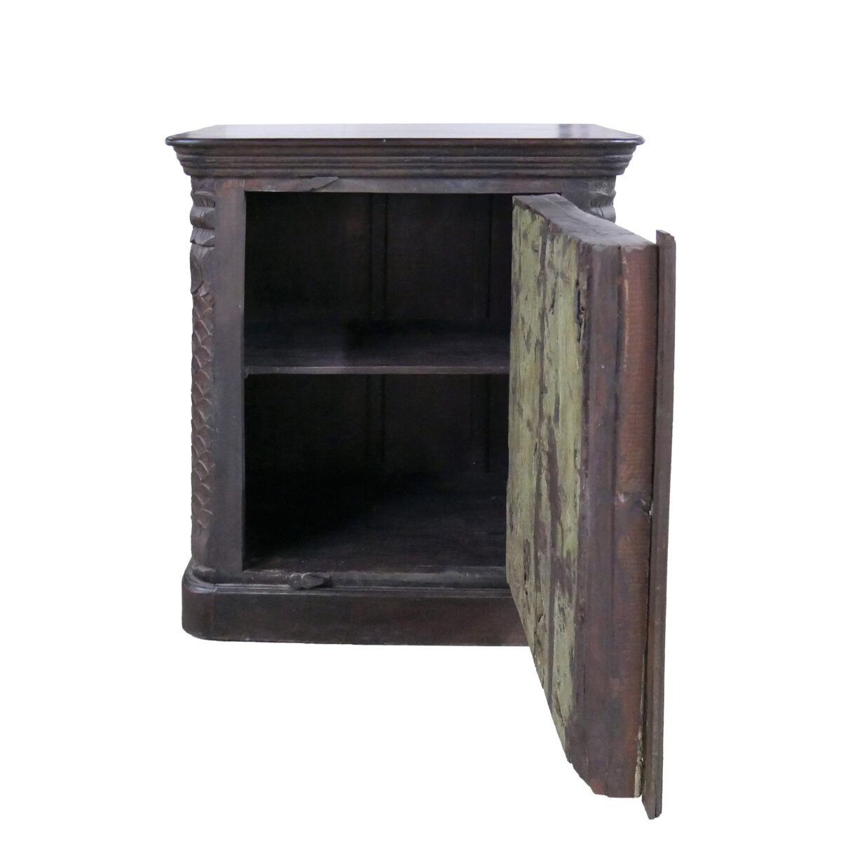 Farmhouse Style Distressed Antique Door Large Nightstand Cabinet - Image 5