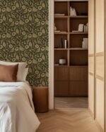 Heritage Birds & Wildflowers - Olive Green Botanical Wallpaper - Image 5