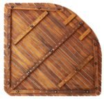 Airstream Oiled Teak Shower and Bath Mat with Rounded Edge 30″ x 30″ - Image 11