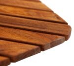 Airstream Oiled Teak Shower and Bath Mat with Rounded Edge 30″ x 30″ - Image 12