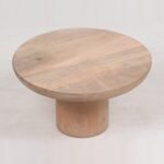Eco-Friendly Charlotte Wood Serving Pedestal - Artisan Crafted Sustainable Dining Decor