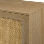 58" 2 Door Wood and Rattan TV Stand - Image 9