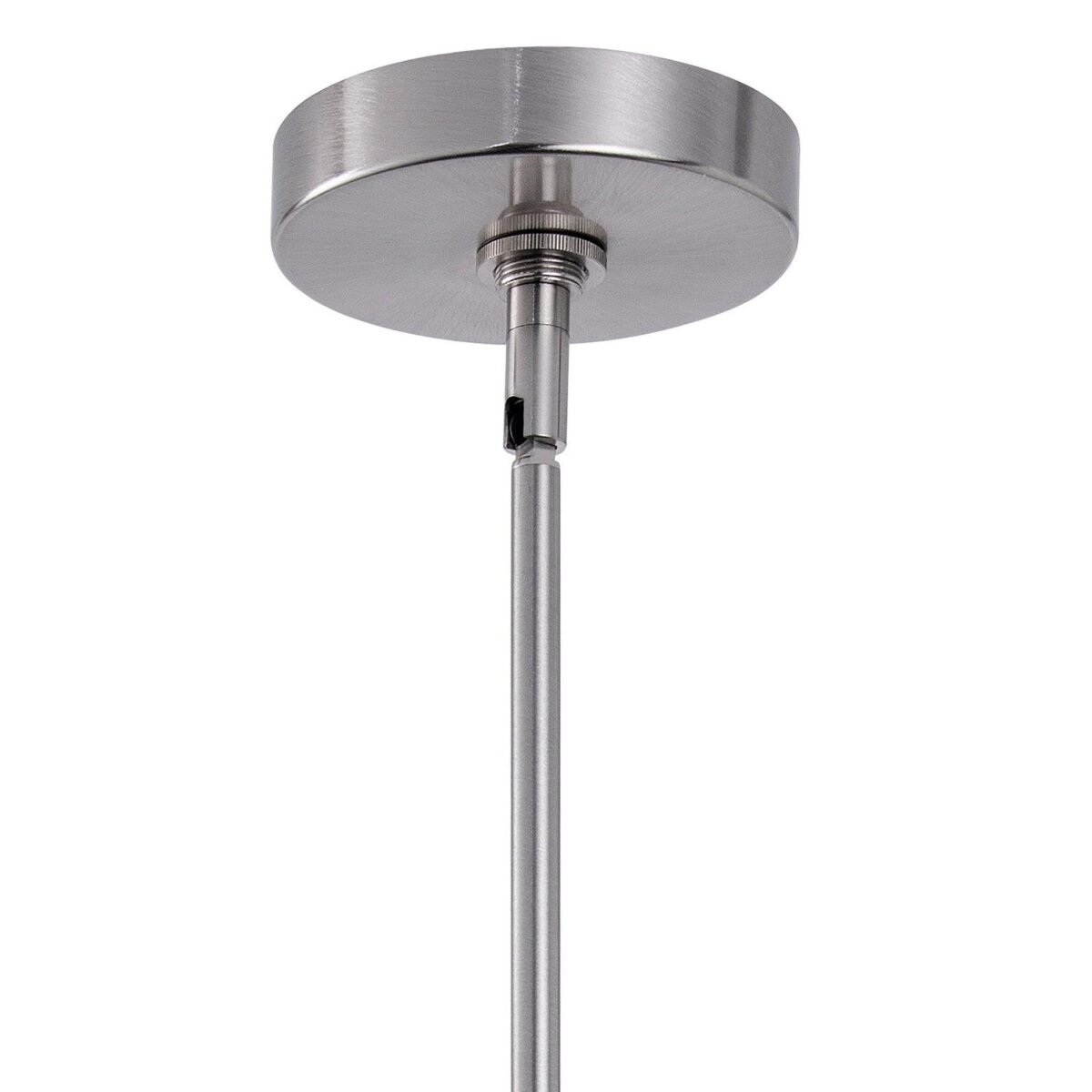Kara Farmhouse 1-Light Textured Glass Nickel Island Pendant Light - Image 6