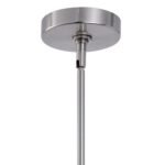 Kara Farmhouse 1-Light Textured Glass Nickel Island Pendant Light - Image 6